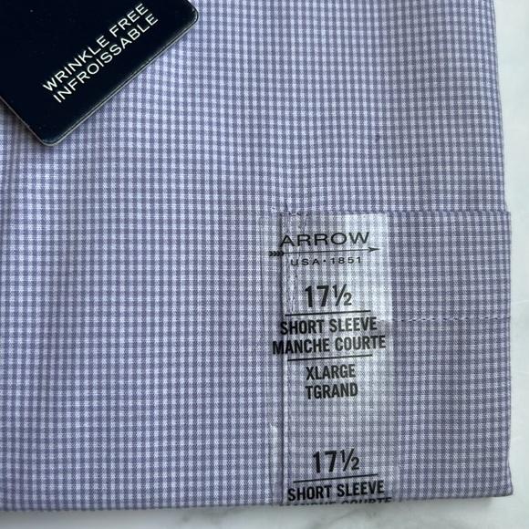 NWT Arrow Short Sleeve Button Up - Sz 17 1/2 (XL) - Picture 6 of 10